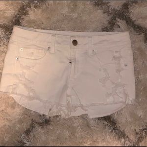 American Eagle White Jean Shorts